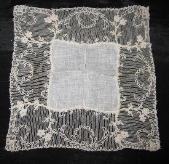 Antique Lace Handkerchief Victorian by VintagebyTeresa on Etsy