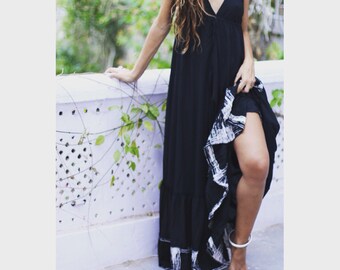 Long boho dress, boho dress, bridesmaid dress, open back dress, maxi dress, summer dress, adjustable dress, flow dress.