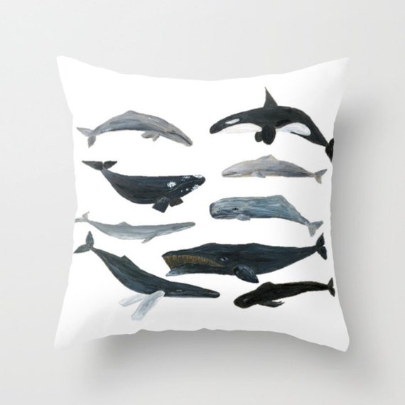 whale throw pillow