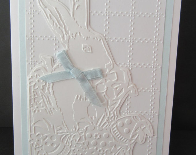 Easter Card with Embossed Bunny