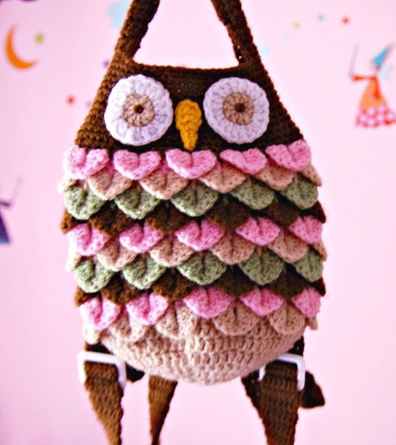 Cute Kids owl bag. Crochet backpack for toddlers. Owl like bag ...