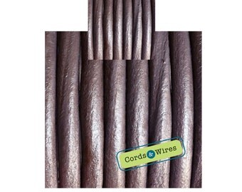 CW06212 - Taupe - 0.40 meters x 6mm Round Leather Cord