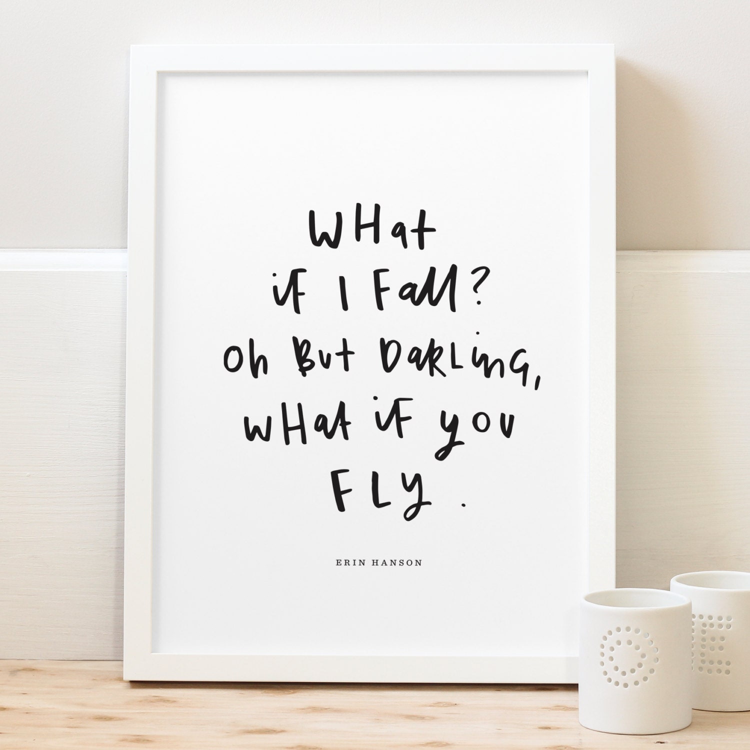 What If I Fall Quote Print Erin Hanson's Quote