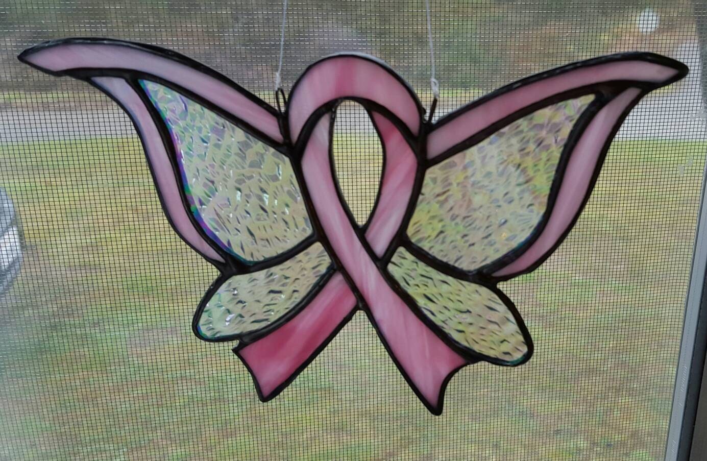 Stained glass Ribbon Butterfly Suncatcher
