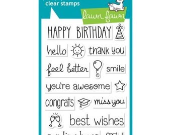 So Much to Say Clear Stamp Set | Lawn Fawn | Card Making | Scrapbooking | Clear Stamps | Everyday Greetings | Everyday Stamps