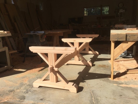  Farmhouse  Triple Trestle Table DIY Kit 