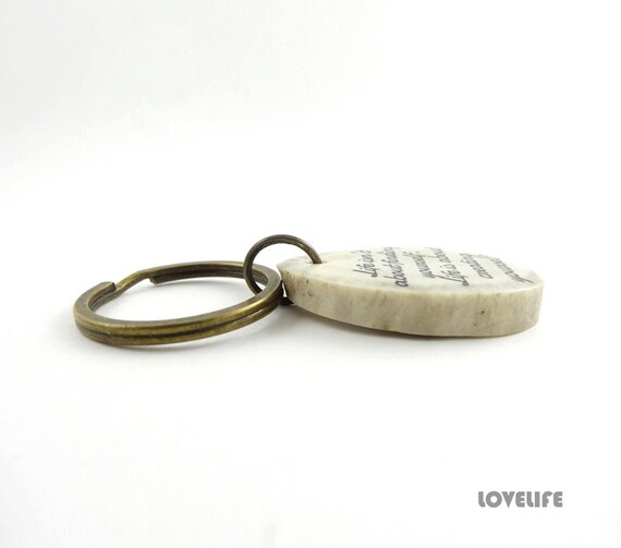 Personalized Keychain Dog Tag Keychain Custom Quote Key Chains