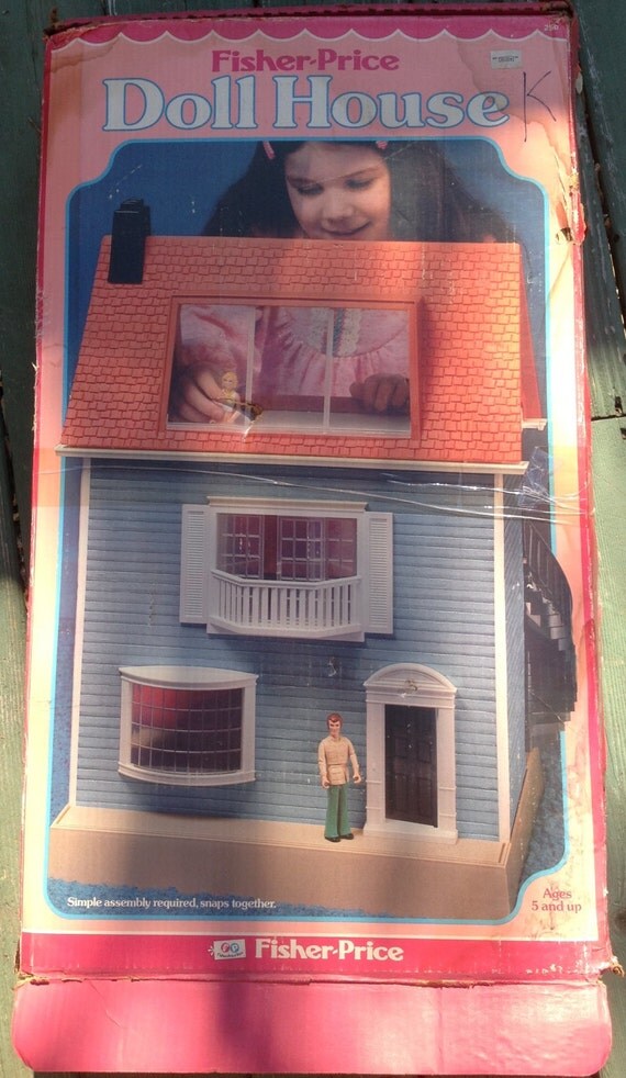 Vintage 70s FisherPrice Doll House Complete With Furiture