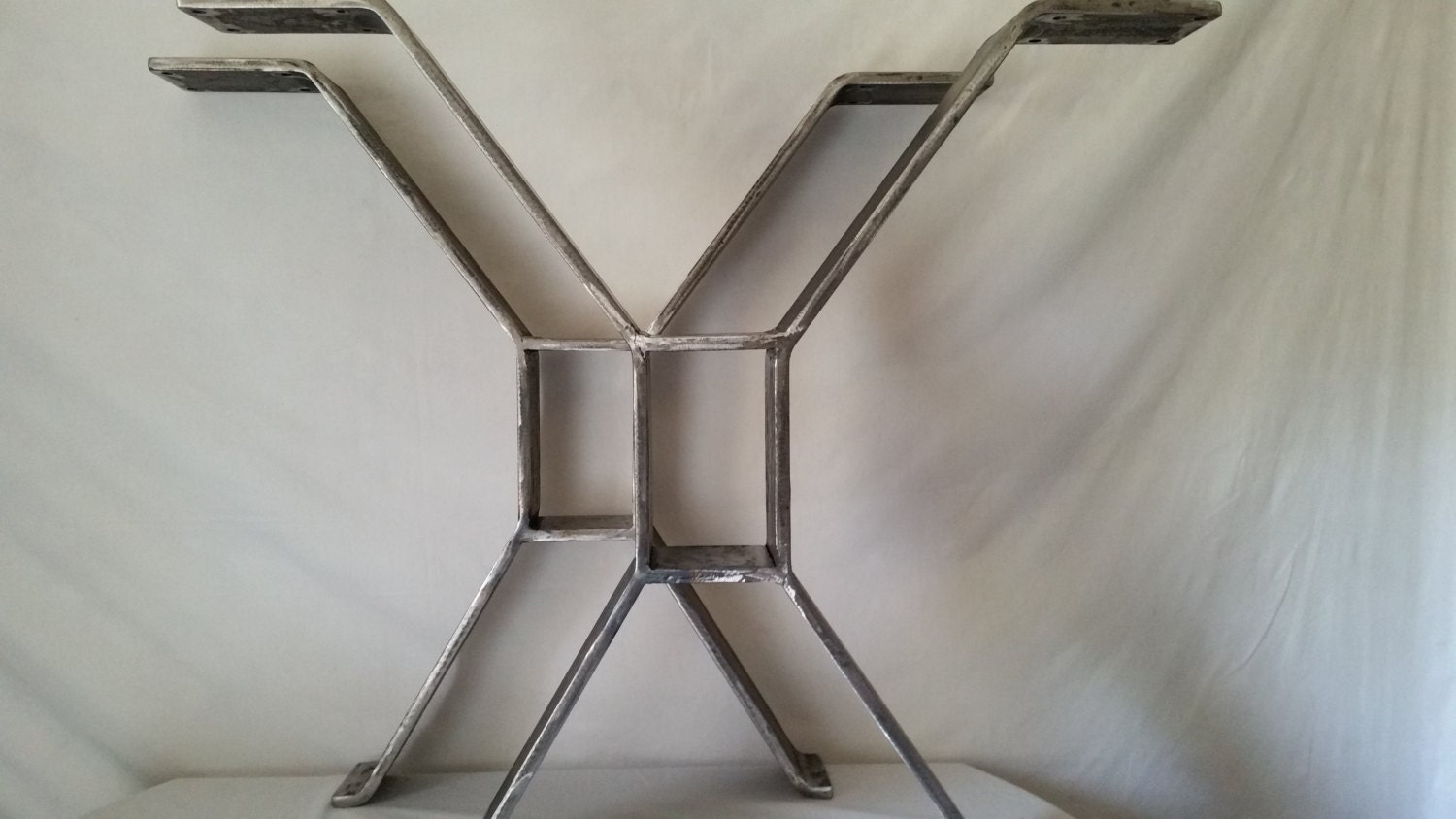 Industrial Modern X Brace Table Legs by HURTSMETALWORKS on Etsy