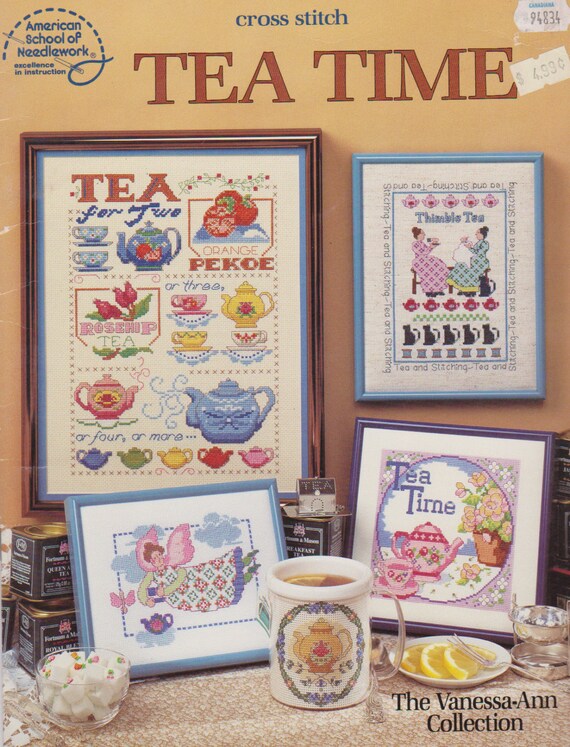 Tea Time Cross Stitch Tea Pots Tea Cups Cross Stitch