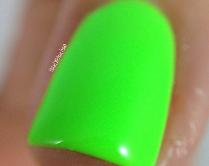 neon lime nail polish handmade 7ml