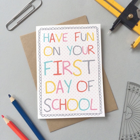 First Day of School Card