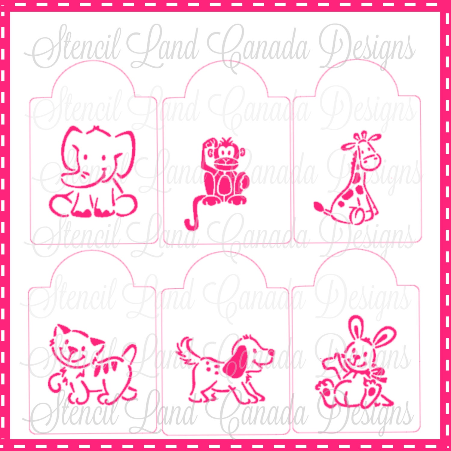 cookie stencils baby shower set of 6 kids stencils