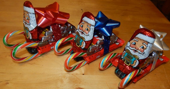 Santa's Candy Sleigh by JosiesTreasureChest on Etsy