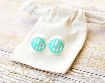 Monogram earrings, monogrammed pearl studs, monogrammed pearl earrings, monogrammed pearls, monogram pearl earrings, monogram, pearls