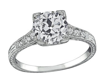 Antique 1.61ct Diamond Engagement Ring