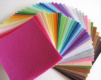 Acrylic Felt Rectangles - 4 X 6 Felt Rectangles - 40 Pieces Pack - 40 Colors