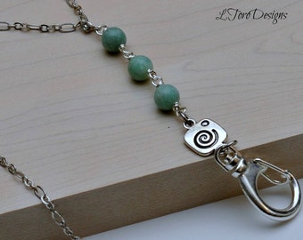 Id Badge Lanyard,Chain Lanyard,Silver Badge Holder, ID Necklace , Lanyard,ID Lanyard Lanyard Key chain Lanyard ID Badge Key Chain