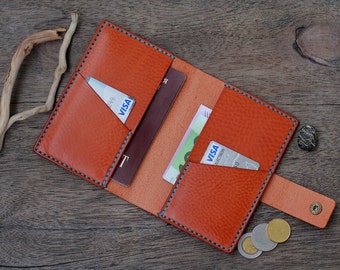 Leather Passport Wallet, Mens Wallets, Men's Leather Wallet, Groomsmen Gift, Mens Wallet, Gifts for Men