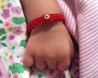 Baby red evil eye bracelet. Red string bracelet. Baby bracelet. Evil eye bracelet. Baby Bracelet