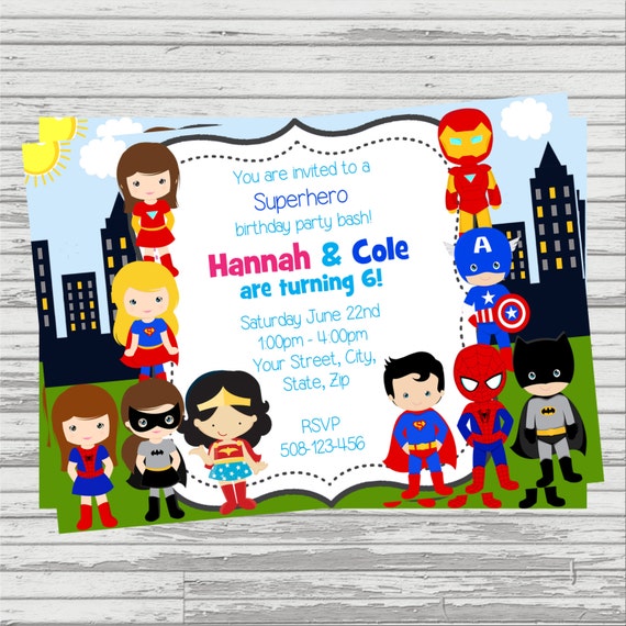 Boy Girl Party Invitations 3