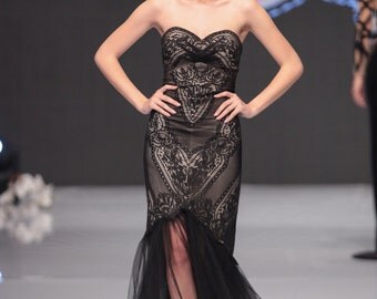 Black prom dress Long fashion dress Couture evening dress