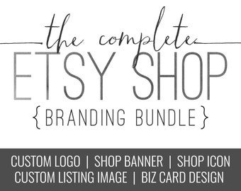 Logo Design Package - Custom Logo - Etsy Shop - Shop Branding - Etsy Banner Set - Shop Banner - Shop Logo - Store Logo