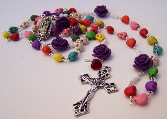 Day Of The Dead Frida Inspired Rosary