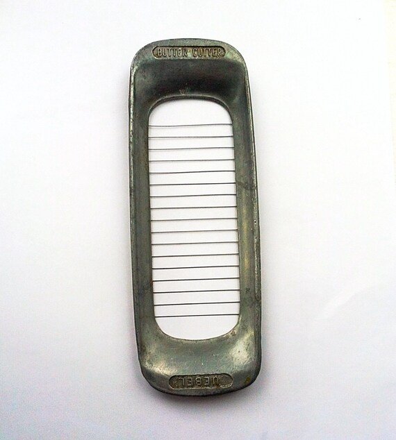 Vintage Uebel Butter Cutter Aluminum with Wire Slicer
