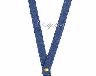 Denim Necklace Breakaway Dark Blue Lanyard
