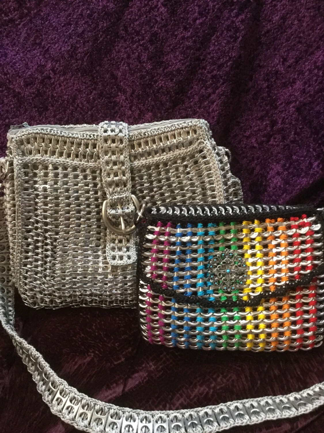 Reserved for Joyce Purse recycled pop tabs purse fun unique