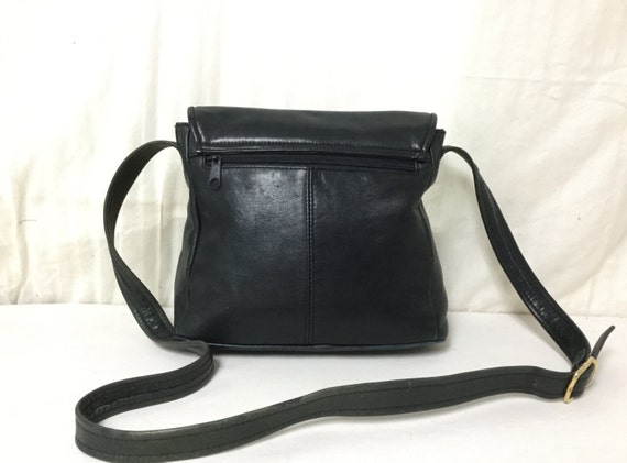 tignanello blue leather purse