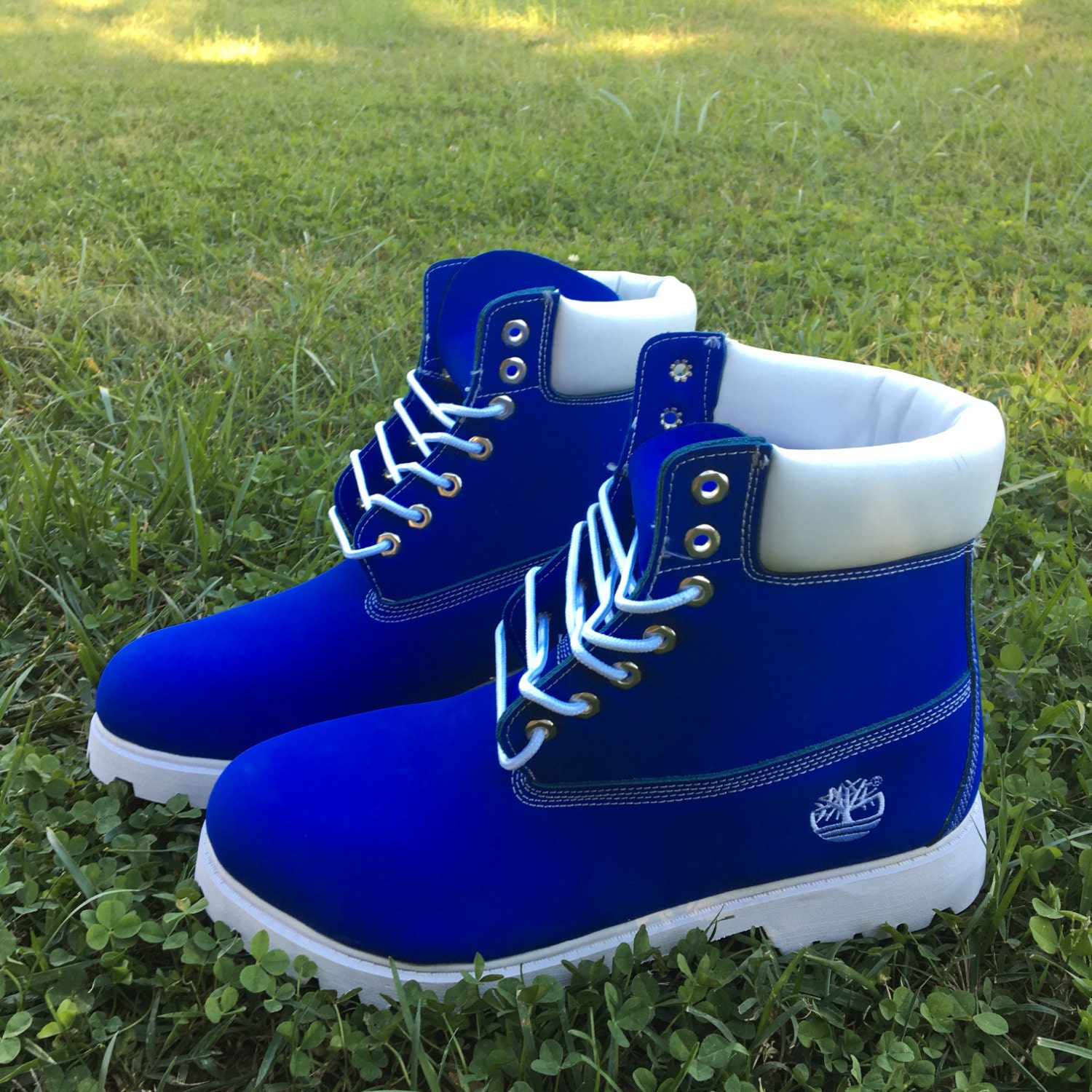 sky blue timbs