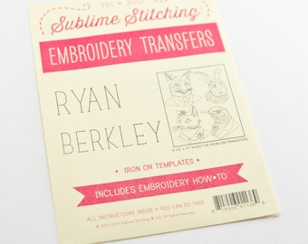 Embroidery Transfer - Sublime Stitching Ryan Berkley Animals Pattern - Animal Embroidery - Animals in Clothing Iron On Transfer Template