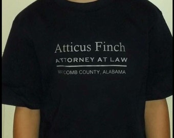 Atticus Finch Attorney at Law Iron on Appliqué shirt not included