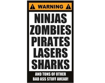 danger zombies lasers sharks stuff