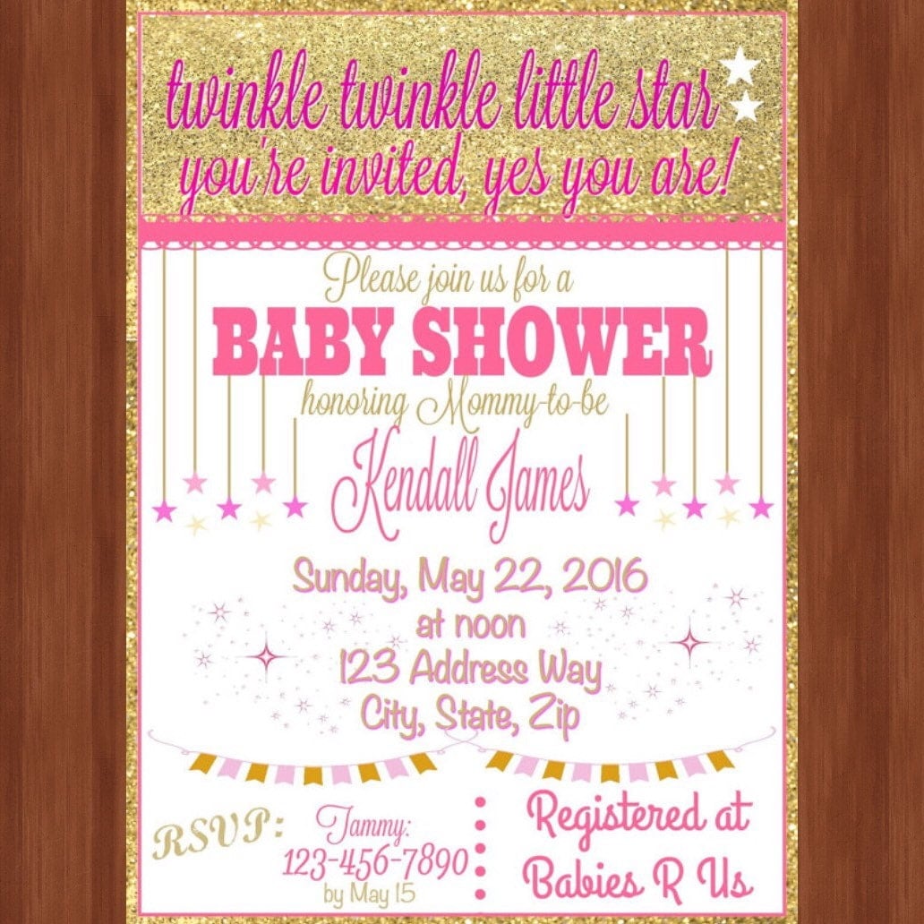 This is a graphic of Peaceful Free Printable Twinkle Twinkle Little Star Baby Shower Invitations It is an image of Peaceful Free Printable Twinkle Twinkle Little Star Baby Shower Invitations