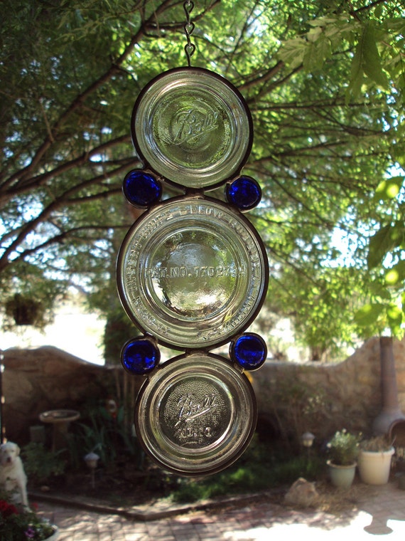 Blue Canning Jar Lid Suncatcher