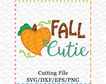 EXCLUSIVE SVG eps DXF Fall Cutie svg, pumpkin svg, thanksgiving svg, autumn svg, fall svg, pumpkin patch cutie svg, cutest pumpkin patch svg