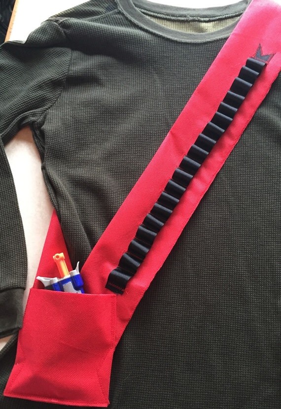 Nerf war inspired bullet holster sash belt nerf party