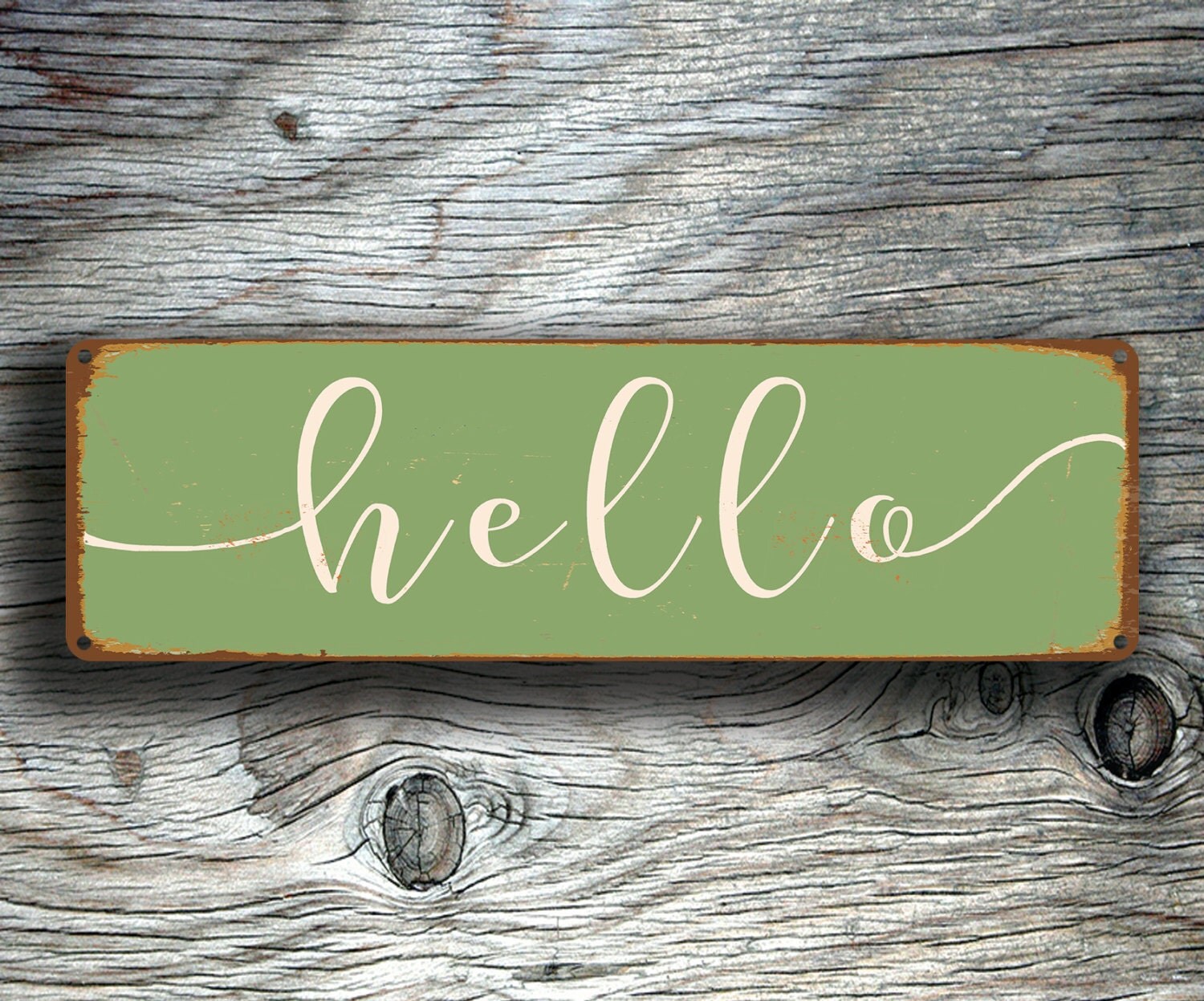 HELLO SIGN Hello Signs Hello Decor Restaurant Sign Vintage