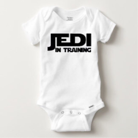 Star wars baby onesie. Jedi in training by MonsterBunnyBoutique