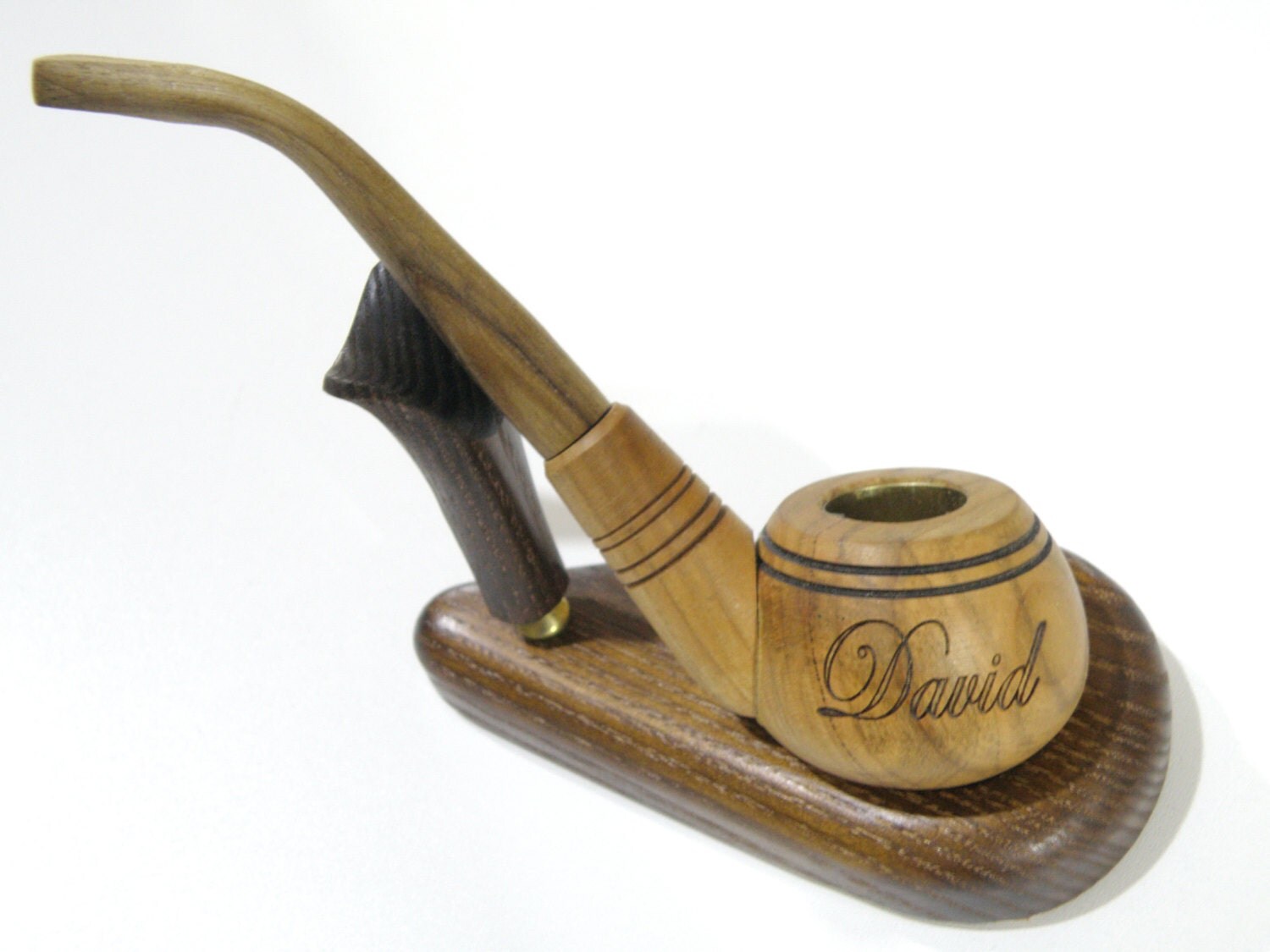 Personalized Engraved Wooden Pipe Tobacco by PleasantImpression