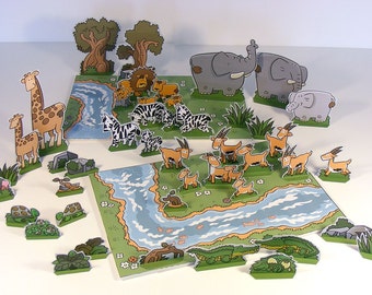 DIY Paper Toys Cut Out Play-set “Jungle Adventures”