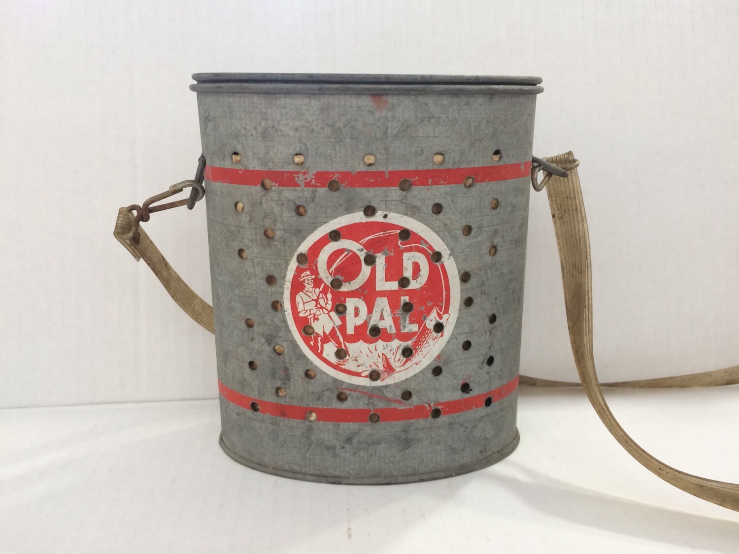 Vintage Old Pal Bait Box Metal Bait Box