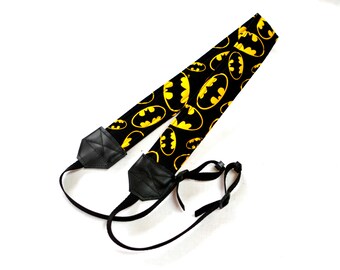 Batman Logo DSLR Camera Strap! This is a full strap not a cover! Standard Size! DC Comics