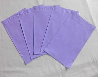 100 6x9 Purple Poly Mailers Self Seal Adhesive Plastic Flat Envelope Bags Shiny Waterproof Shipping Tear Proof Lightweight