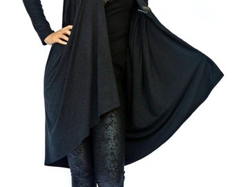 black wrap cardigan ballet pants women