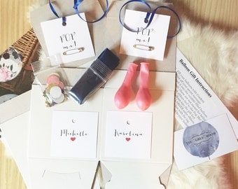 DIY Pop Me Balloon Gift Box- will you be my bridesmaid? proposal, bridal party, bridal favor, secret message, prom