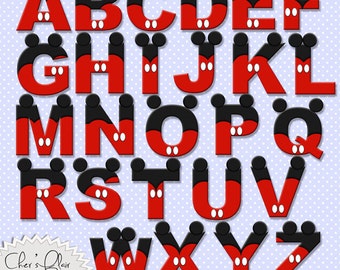 mickey alphabet etsy